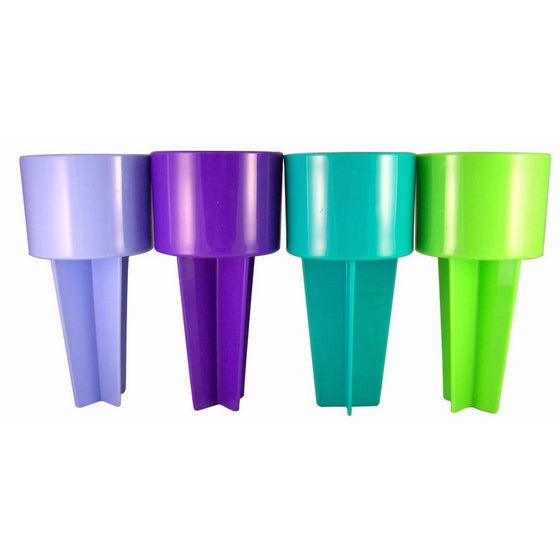 Spiker Beach Sand Cup Coaster, Blue Purple, Teal and Lime, Pack of 4