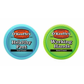 O'Keeffe's K0350015 Working Hands 3.4oz & Healthy Feet 3.2oz Combination Pack of Jars