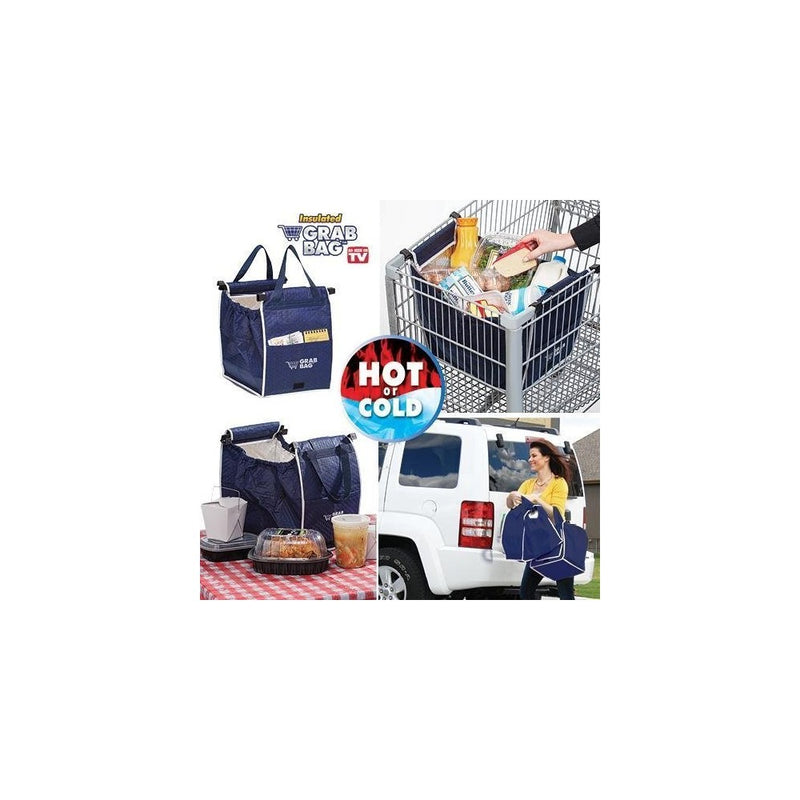 1 X ASOTV Insulated Reusable Grab Bag Grocery Shopping Tote Holds Up To 40 lbs