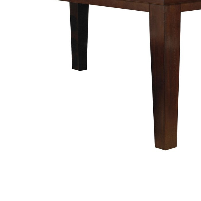 Extendable Rectangular Wooden Dining Table with Plank Tabletop, Brown