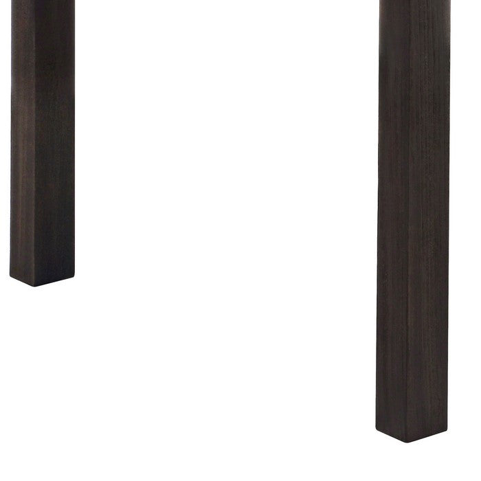 Rectangular Wooden Dining Table with Block Legs, Weathered Gray
