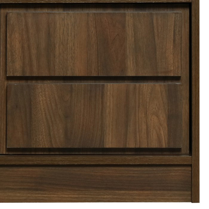 Transitional Nightstand with False Drawer Front and Woodgrain Details,Brown - BM215310