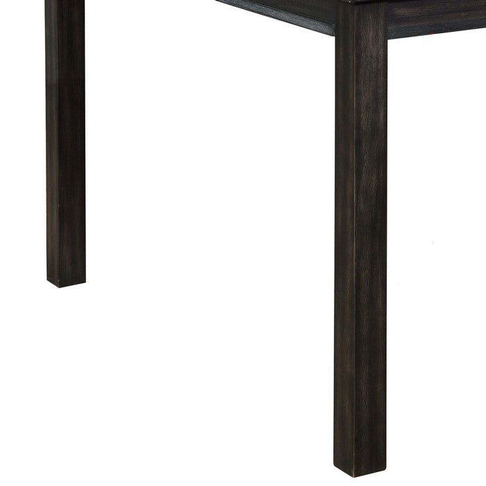 Square Wooden Counter Height Table with Block Legs, Brown