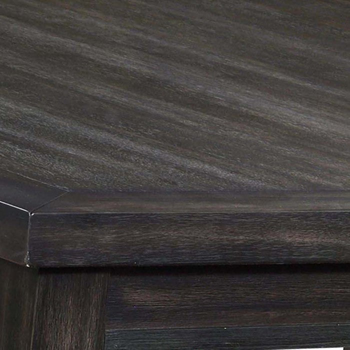 Square Wooden Counter Height Table with Block Legs, Brown