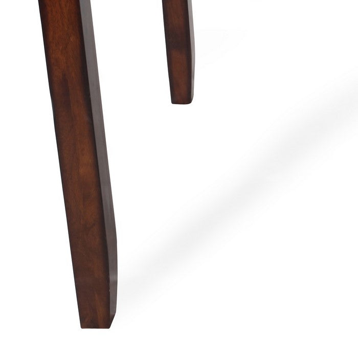 Wooden Counter Height Table with Tapered Block Legs, Brown