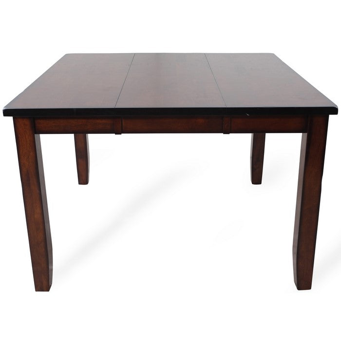 Wooden Counter Height Table with Tapered Block Legs, Brown