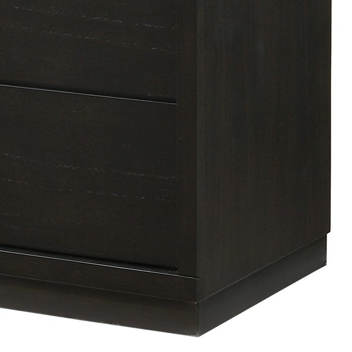 Wooden Dresser with Eight Spacious Drawers and Grain Texture, Brown