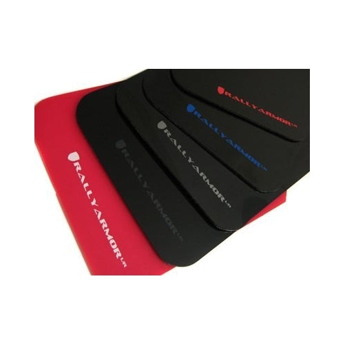 Rally Armor MF25-UR-RD/WH Red, White Mud Flap with Logo (12 Fiat 500 (Pop/Sport/Lounge/Abarth))