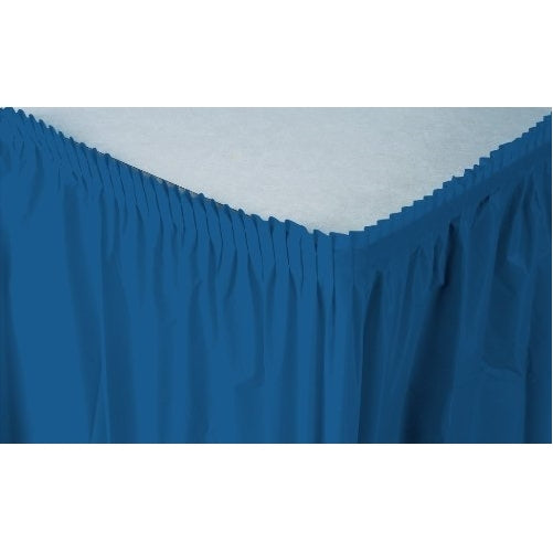 Creative Converting Plastic Table Skirt, 14-Feet, Navy