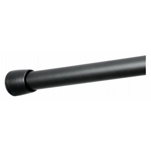 InterDesign Cameo Constant Tension Shower Curtain Rod – extendable 43”-75", Medium, Matte Black