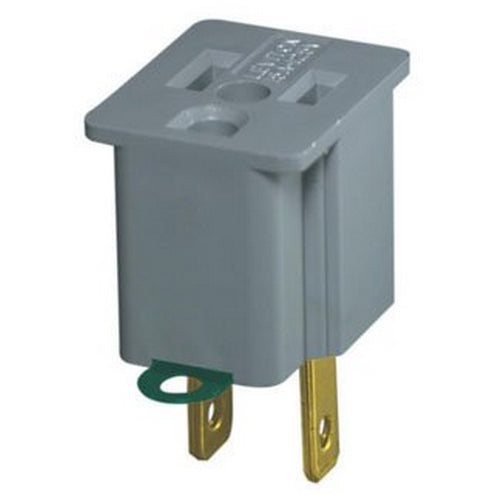 Leviton - Gray Outlet Adapter