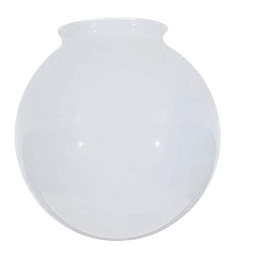 6-Inch White Glass Globe - 3-1/4-Inch Fitter Opening