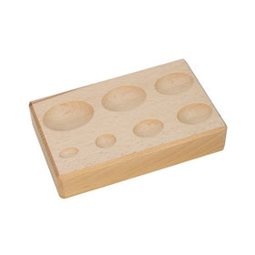 Hardwood Forming Block, Oval Depressions, 6-1/4 By 4 By 1-1/4 Inches | DAP-157.00