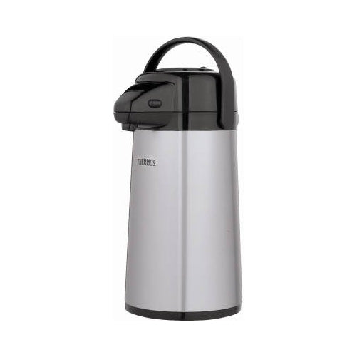 Thermos Glass Vacuum Insulated Pump Pot, 2 quart, Metallic Gray