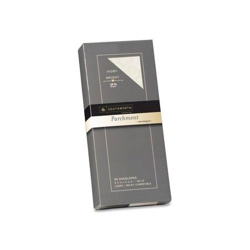 Southworth Fine Parchment Envelopes, Size 10, Ivory, 50 Count (P984-10L/3/18)