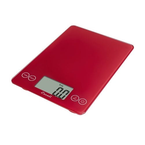 Escali 157RR Arti Glass Digital Kitchen Scale 15Lb/7Kg, Retro Red