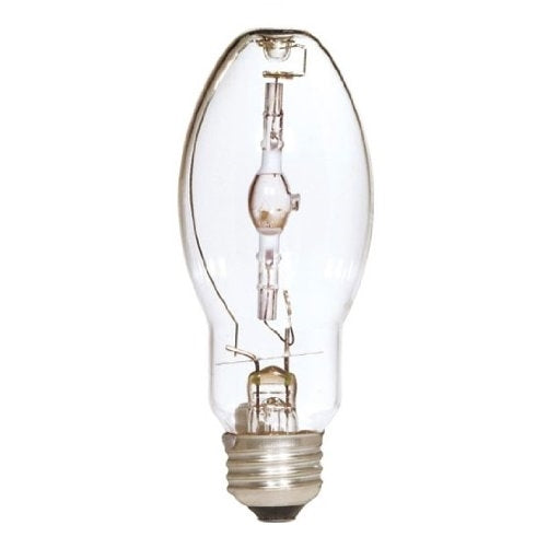 Satco S5860 4200K 150-Watt Clear Pulse Start Universal Mount Medium Base ED17 Metal Halide Lamp