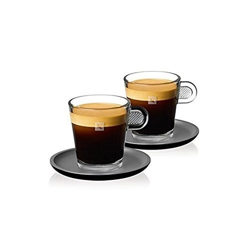 Nespresso Set Glass Collection Espresso Cups & Saucers,A & P Cahen Design,New