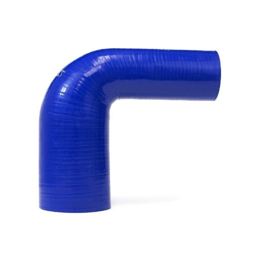 HPS Silicone Hoses HTSER90-300-325-BLUE Silicone High Temperature 4-ply Reinforced 90 degree Elbow Reducer Coupler Hose, 30 PSI Maximum Pressure, 4" Leg Length on each side, 3"  3-1/4" ID, Blue