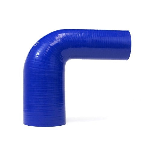 HPS Silicone Hoses HTSER90-300-325-BLUE Silicone High Temperature 4-ply Reinforced 90 degree Elbow Reducer Coupler Hose, 30 PSI Maximum Pressure, 4" Leg Length on each side, 3" 3-1/4" ID, Blue