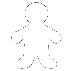 Hygloss Products Kid Shape Cuts Outs – 16 Inch White Paper People Cuts Outs for Classroom, 25 Pack
