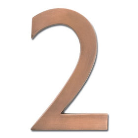 Architectural Mailboxes 3582AC-2 Brass 4-Inch Floating House Number, Antique Copper"2"