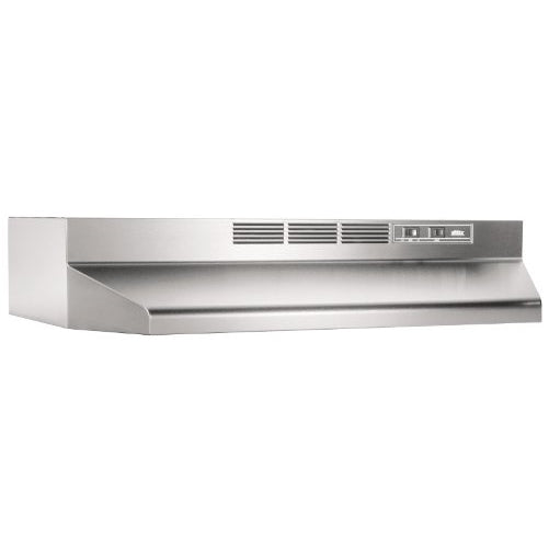 Broan 413004 ADA Capable Non-Ducted Under-Cabinet Range Hood, 30-Inch, Stainless Steel