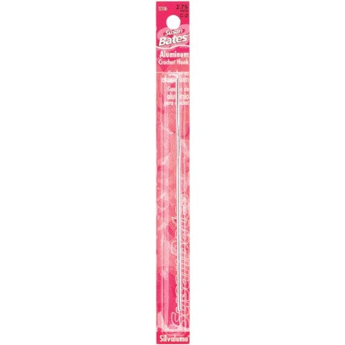 Susan Bates 5-1/2-Inch Silvalume Aluminum Crochet Hook, 6.5mm, Green