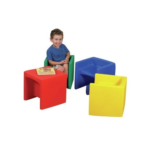 Childrens Factory CF910-007 Cube Chairs - Set of 4, Grade: Kindergarten to 4, White