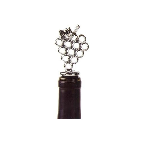 Chrome Grapes Bottle Stopper - Love of Wine