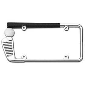 Cruiser Accessories 19509 Golf Club License Plate Frame, Chrome/Painted