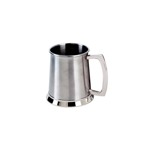 20 Oz. Bright Stainless Steel Tankard Finish: Satin