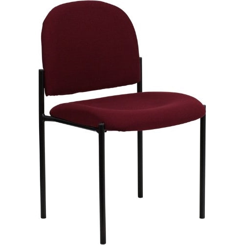 Flash Furniture Comfort Burgundy Fabric Stackable Steel Side Reception Chair