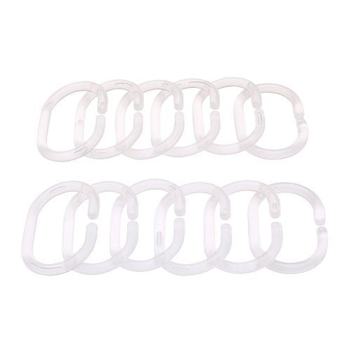 Ikea 231.029.00 Ringsjon Shower Curtain Rings, Clear, Set of 12