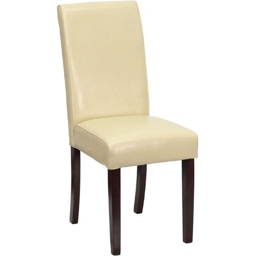 Flash Furniture Ivory Leather Parsons Chair