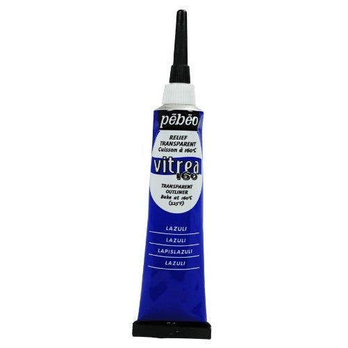 Pebeo Vitrea 160, Glass Paint Outliner, 20 ml Tube - Lazuli