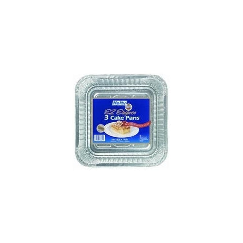 E-z Foil 93821 Square Cake Pan With Aluminum Foil (Pack of 12 X 3)