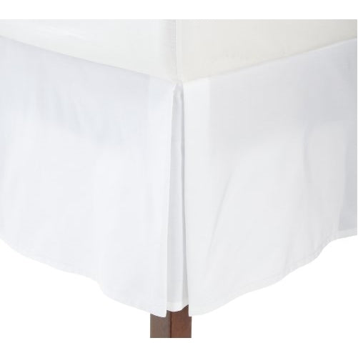 Fresh Ideas Tailored Poplin Bedskirt 14-Inch Drop Full, White