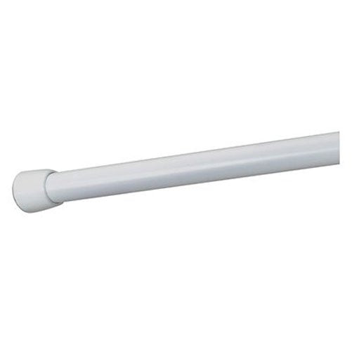 InterDesign Cameo Constant Tension Shower Curtain Rod – extendable 43”-75", Medium, White