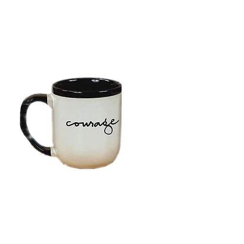 Courage Black/White Mug