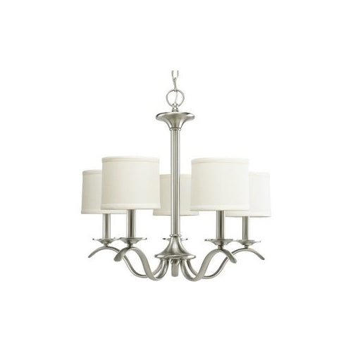 Progress Lighting P4635-09 Inspire Collection 5-Light Chandelier, Brushed Nickel