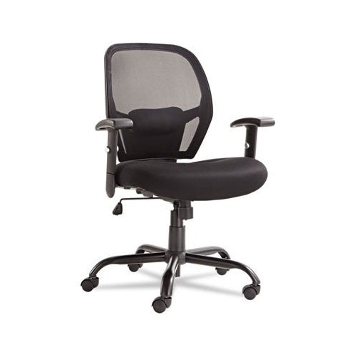 Alera ALEMX4517 Merix Series Mesh Big/Tall Mid-Back Swivel/Tilt Chair, Black