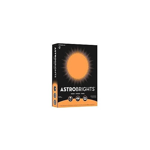 Astrobrights Color Paper, 8.5” x 11”, 24 lb/89 gsm, Cosmic Orange, 500 Sheets (21658)