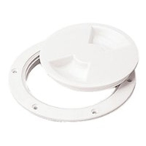 Sea Dog 337160-1Screw Out Deck Plate, 5-7/16Sea Dog 337160-1 Screw Out Deck Plate, 6" - White