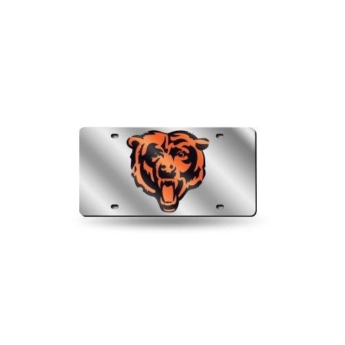 Chicago Bears Laser Cut Silver License Plate