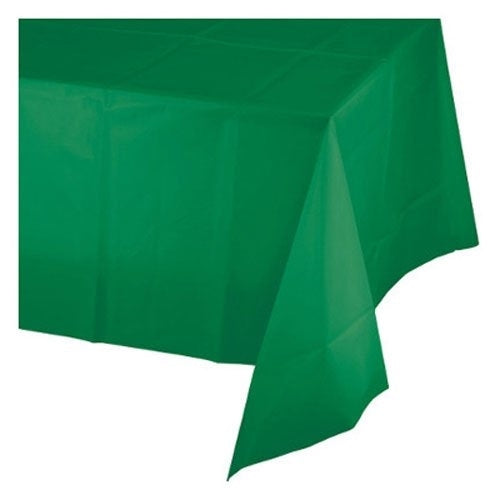 Plastic Tablecover 54"X108"-Emerald Green