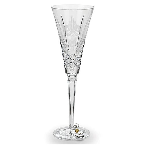 Waterford Crystal 3rd Edition 12 Days of Christmas Champagne Flute, Three French Hens