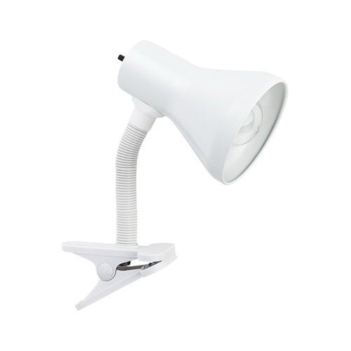 Globe Electric Company 12718 Clip Lamp, 10.25", White