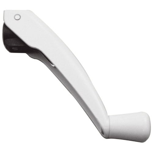 Prime-Line TH 22253 Window Operator Folding Crank Handle, 11/32 in.Bore, White Enamel Finish, Low-Profile