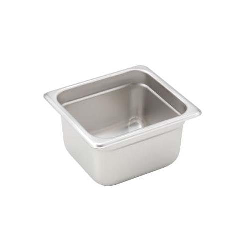 Winco SPJH-604 Steam Table Pan, 1/6 Size, 4" Deep, Heavy Weight S/S,Anti-Jamming